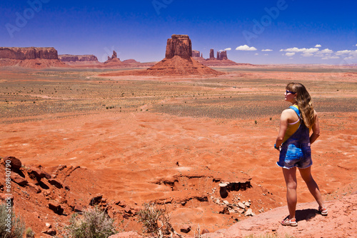 USA - girl in Monument valley tribal park