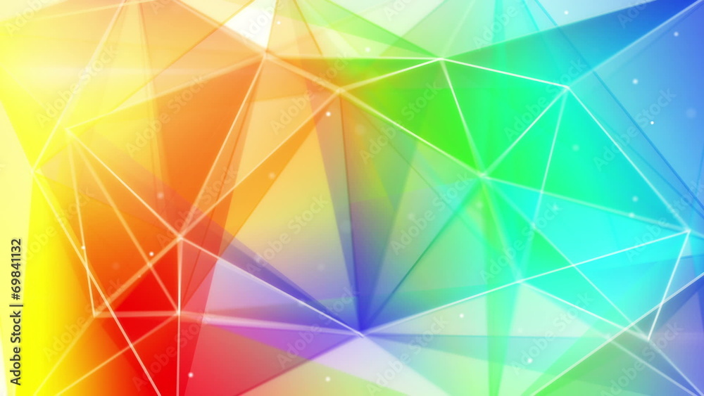 colorful triangles abstract geometrical background loop