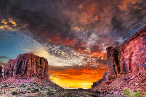 Obraz Zachód słońca na pustyni Utah