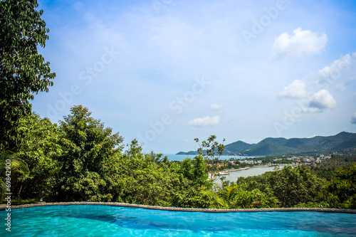 Swimming pool of luxury hotel  Koh Samui Thailand