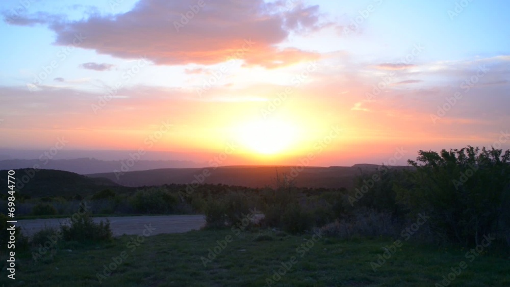 Beautiful sunset view of Spanish Valley near Moab Utah Beautiful sunset view of Spanish Valley near Moab Utah