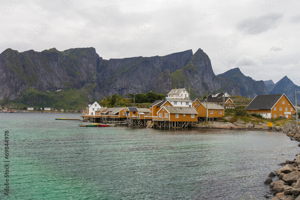 Typical norwegian fishing village
