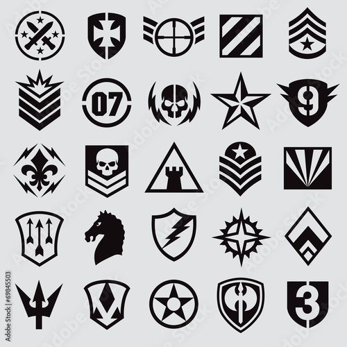 Military symbol icons set 1