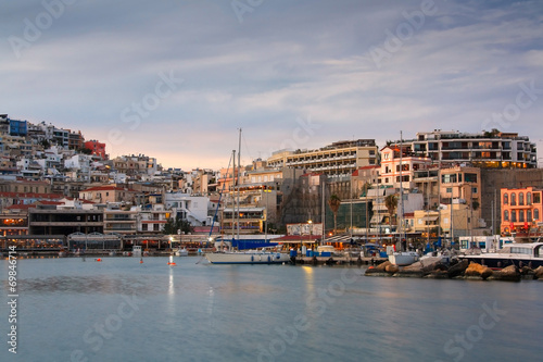 Evening scenery in the Mikrolimano marina, Piraeus, Athens. © milangonda