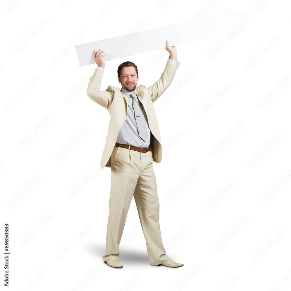 Businessman with arrow Businessman with arrow