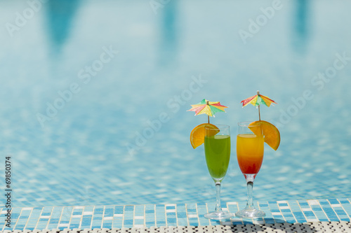 Cocktails by the swimming pool