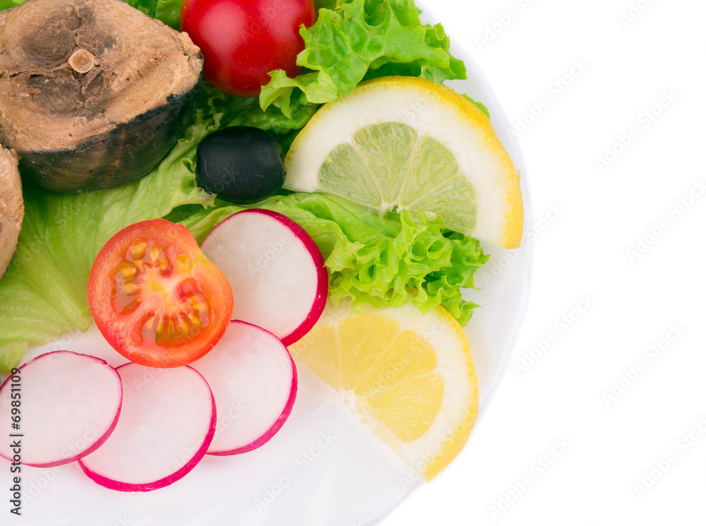 Close up of tuna salad.