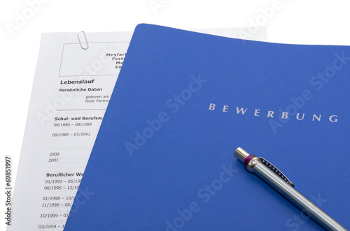 Bewerbungsmappe blau
