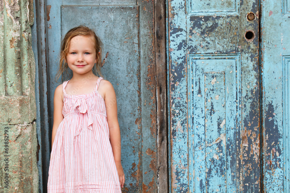 Little girl portrait outdoors