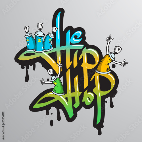Graffiti word characters print
