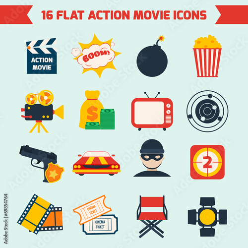 Action movie set