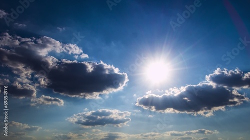 Sun & clouds in the sky
