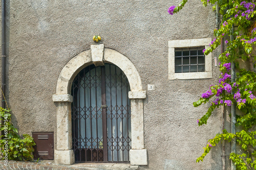 Old door at Limone, Garda lake, Italy