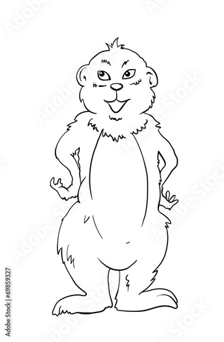 Vector Illustration of Marmot Animal