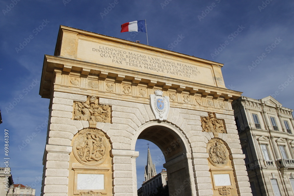 Arc de Triomphe à Montpellier, Occitanie	