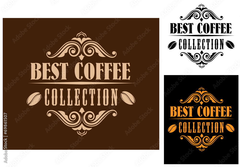 Obraz premium Retro coffee labels