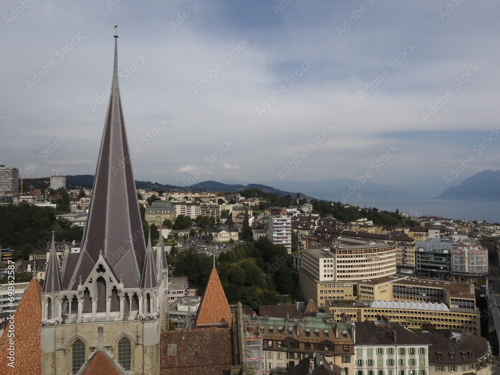 Vista aerea desde la catedral de Lausanne Vista aerea desde la catedral de Lausanne