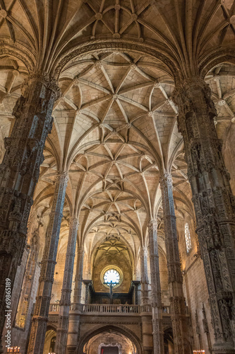 Interior of Belem Cathedral in Lisbon Portugal