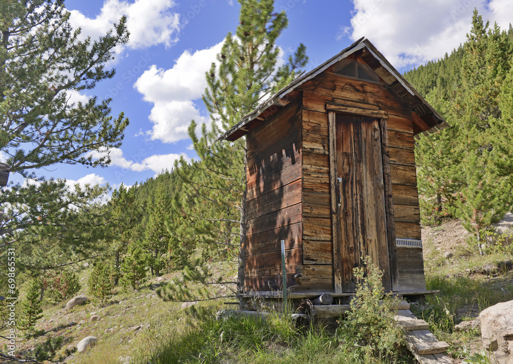 Log Cabin in Mining Town, Western USA Log Cabin in Mining Town, Western USA