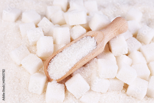 White sugar in light background background
