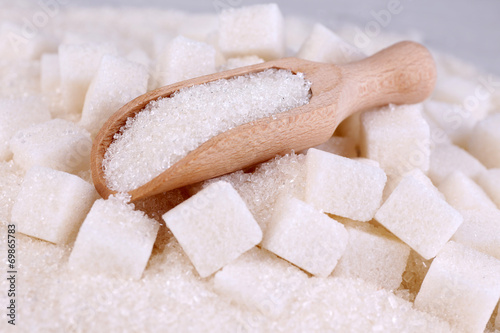 White sugar in light background background