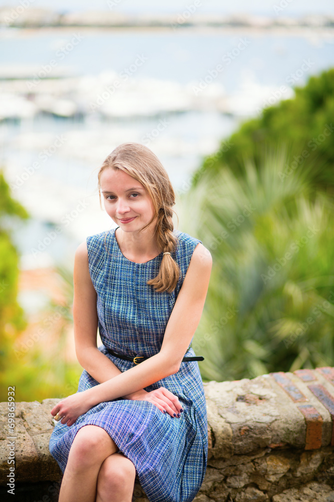 Young in the city of Cannes onLe Suquet hill Young in the city of Cannes onLe Suquet hill