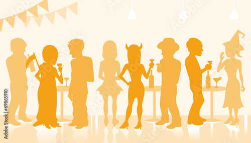 Halloween Party Silhouette