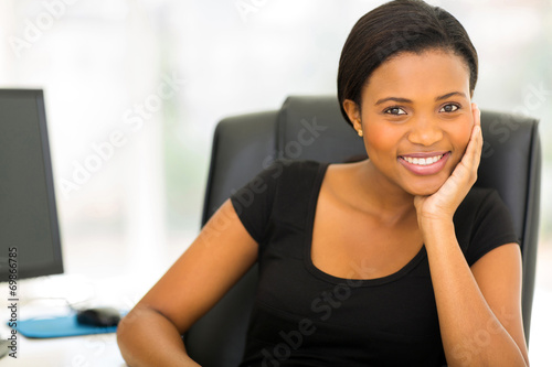 young african businesswoman in office