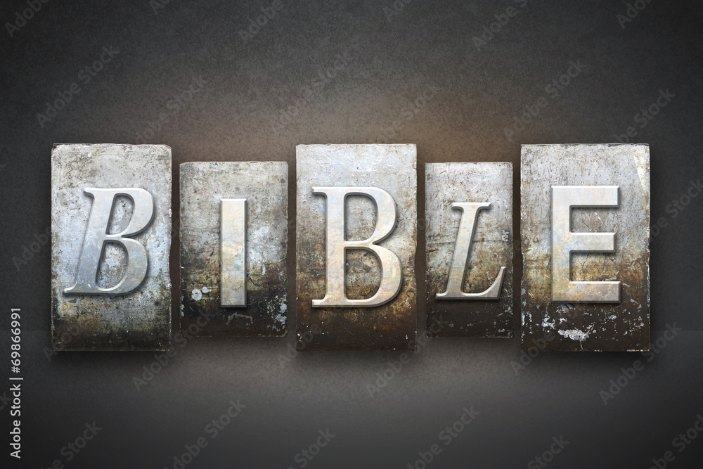 Naklejka premium Bible Letterpress