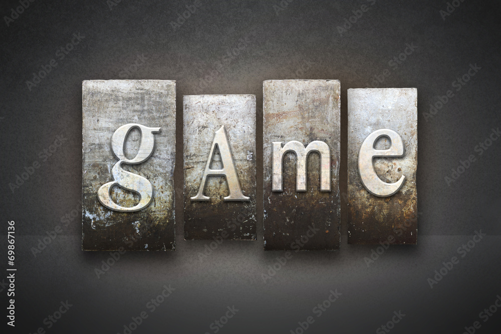 Naklejka premium Game Letterpress