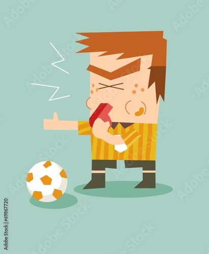 Foul and referee blow the whistle