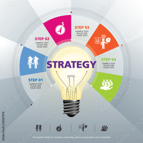 BULB ICON WITH IDEA CONCEPT INFO GRAPHIC