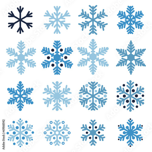 Various snowflakes