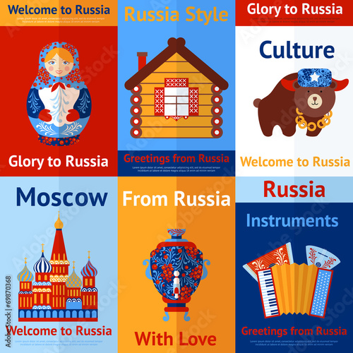 Russia travel retro poster