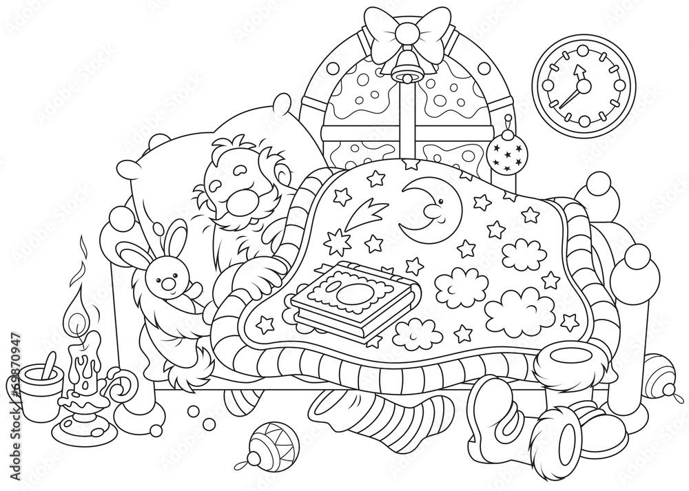Santa Claus sleeping