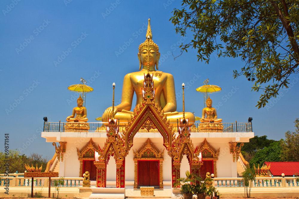 Fragment of buddhist architecture Buddha Old Thailand