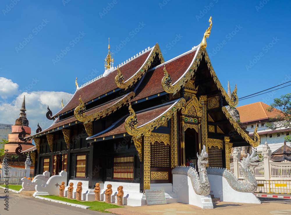 View of Wat Inthakhin in the center of Chiang Mai