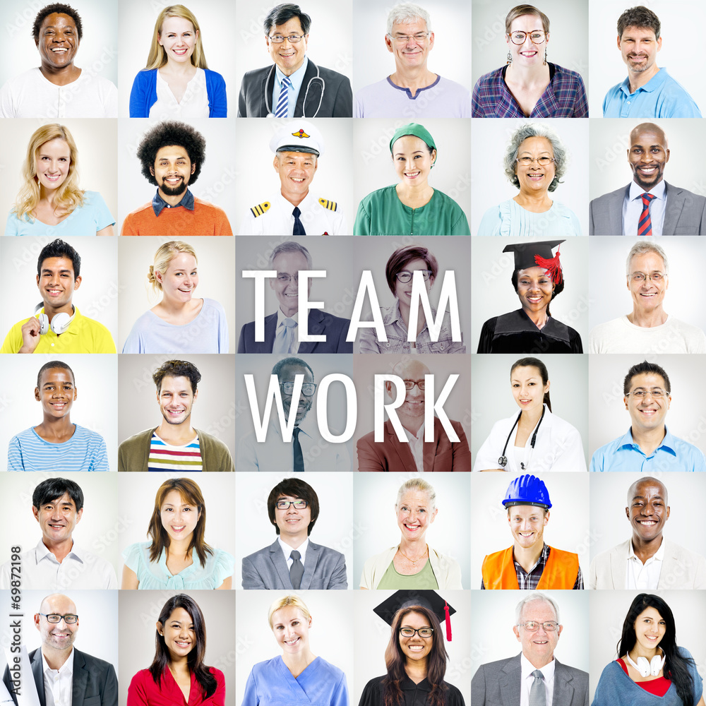 Portrait of Multiethnic Mixed Occupations People Portrait of Multiethnic Mixed Occupations People