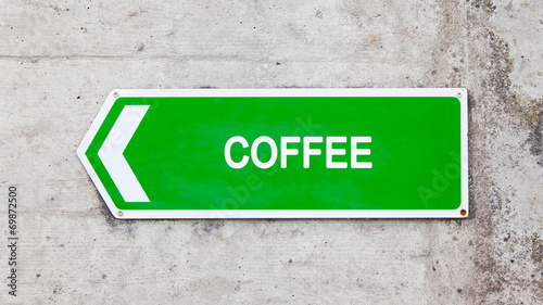 Green sign - Coffee