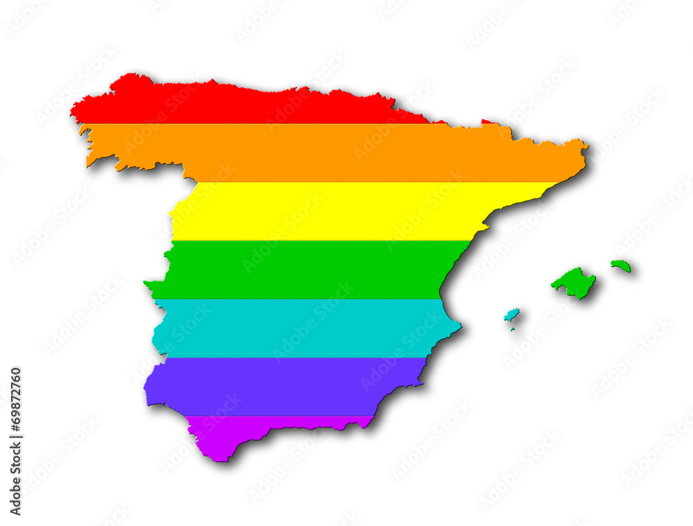 Obraz premium Spain - Rainbow flag pattern