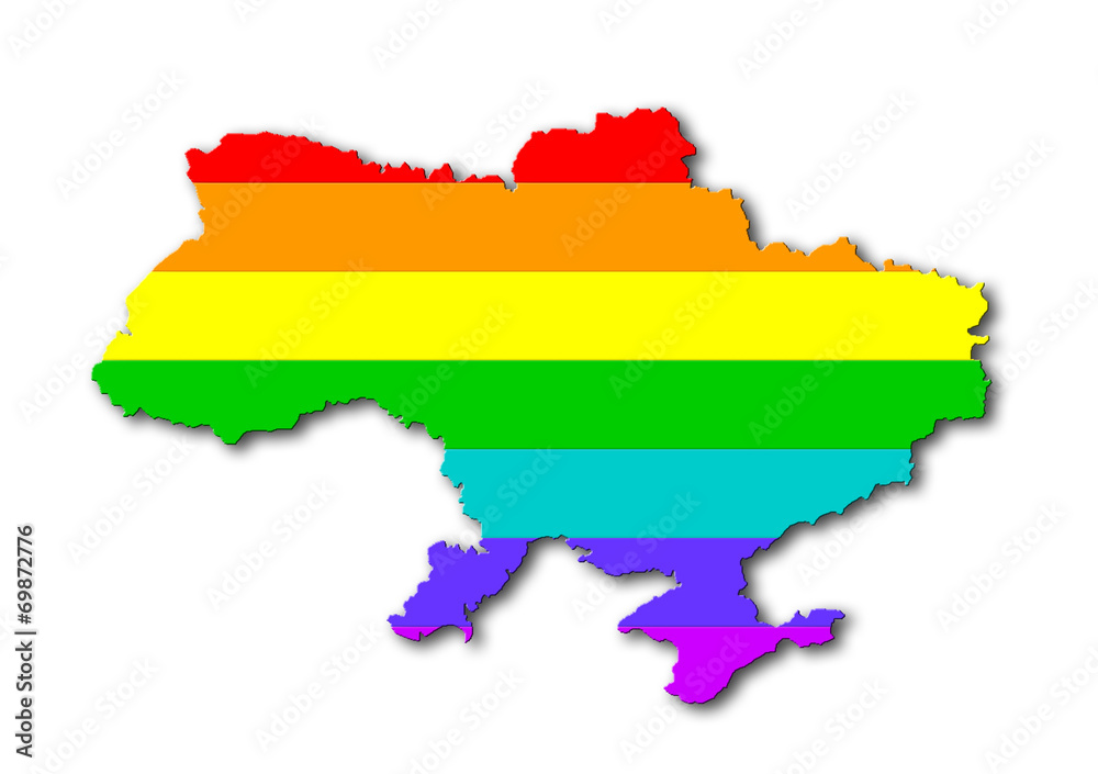 Obraz premium Ukraine - Rainbow flag pattern