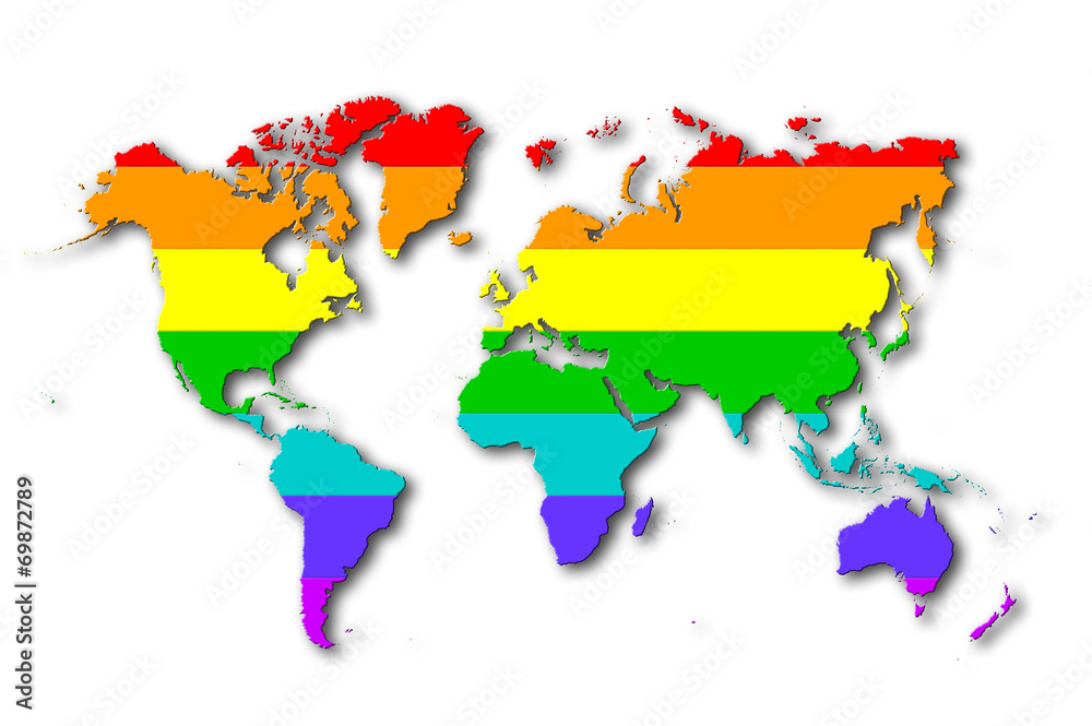 Obraz premium World - Rainbow flag pattern