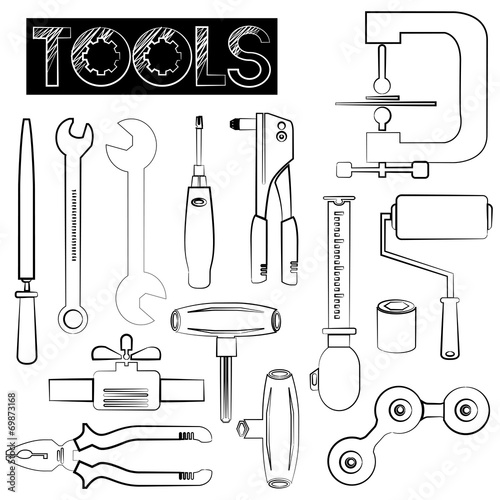 tools icons, sketch design