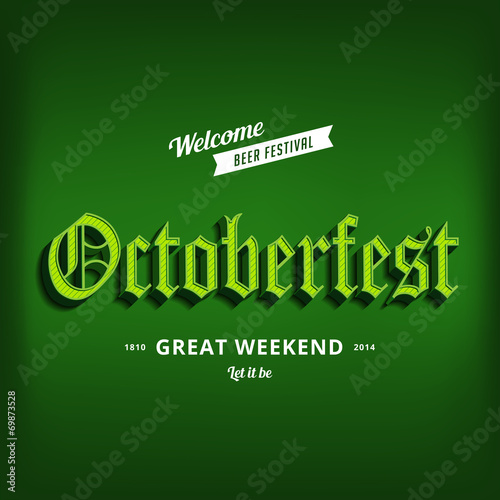 Octoberfest festival typography vintage retro Gothic style