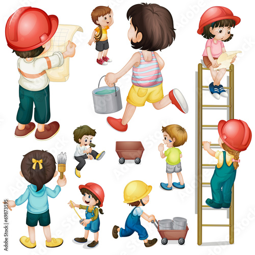 A construction crew
