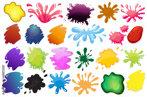 Painting ink splashes