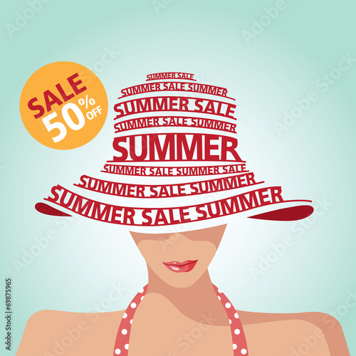 Summer Sale,Swimming Suit,Shopping and Typography