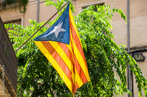 Estelada, the Catalan independentist flag photo