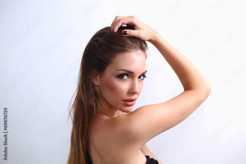 Naklejka premium Beautiful woman , isolated on white background