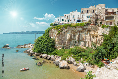 Old seeside town of Vieste in Italy